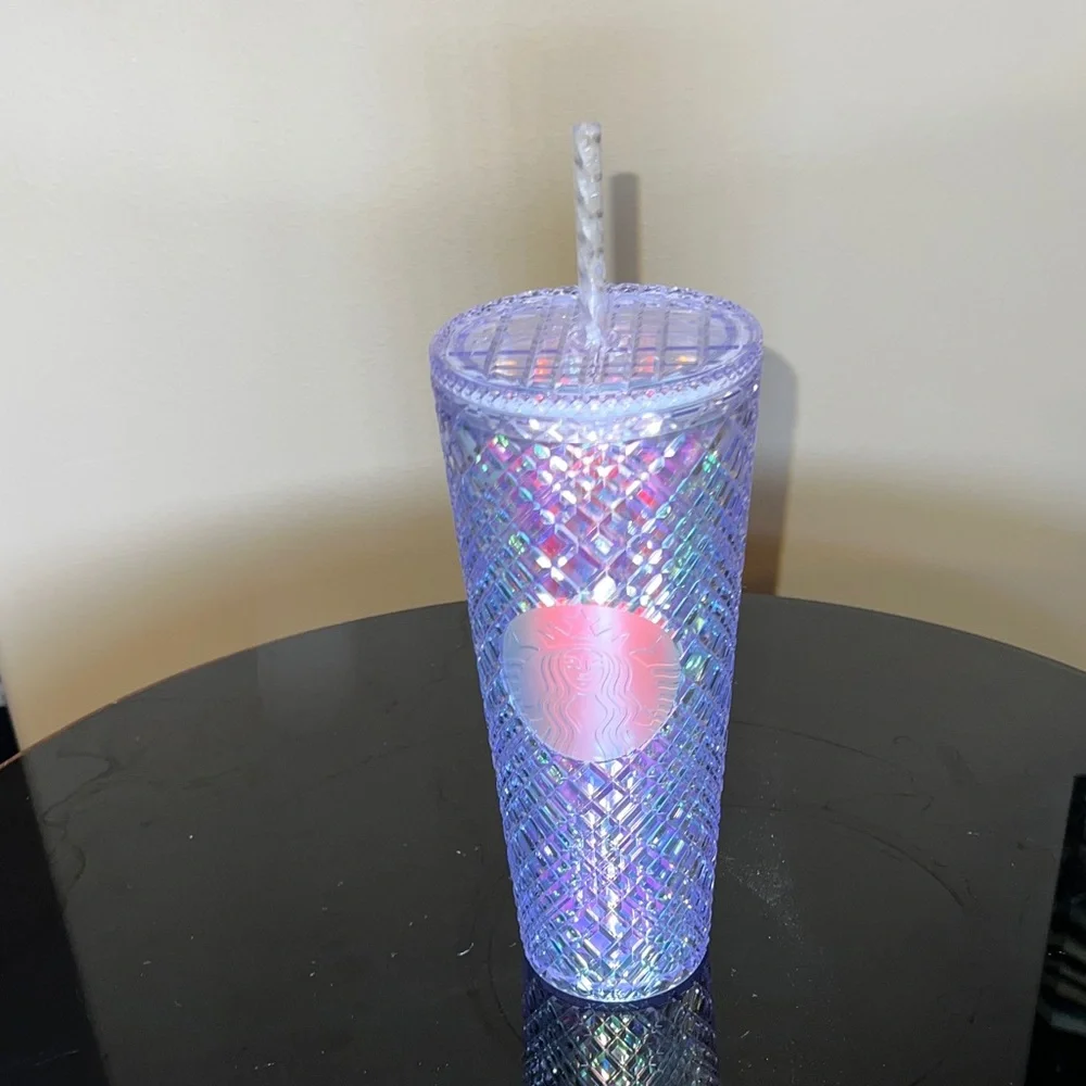 Starbucks 2022 Iridescent Bling Studded Cold Cup 24oz Unicorn Jewel NWT